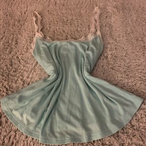 blue lace tank top